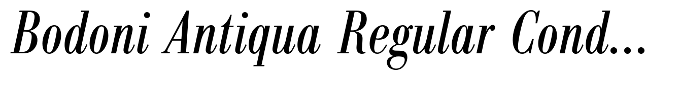 Bodoni Antiqua Regular Condensed Italic